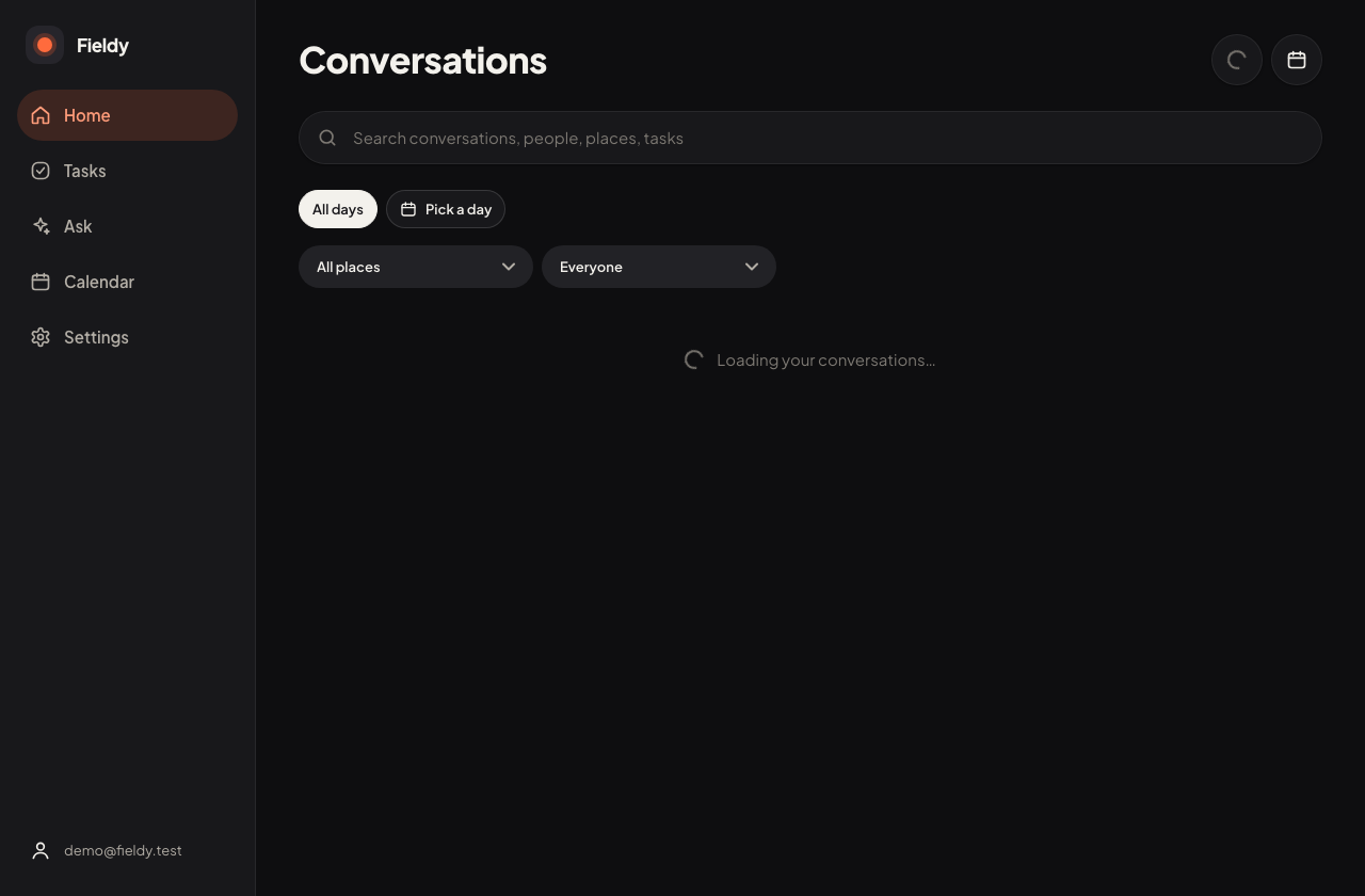 Sync across your devices: screenshot of the web app.